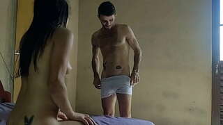 Novinha Lalla Potira ντάντο gostoso para Betosmoke ε Big Bambu