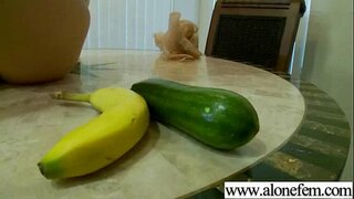 Söpö Teini Amatööri Leikkii Dildoja vid-14